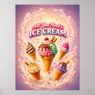 Affiche Rêve Pastel de Glace à Crème Vibe