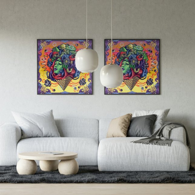 Affiche Rêve psychédélique (Créateur téléchargé)