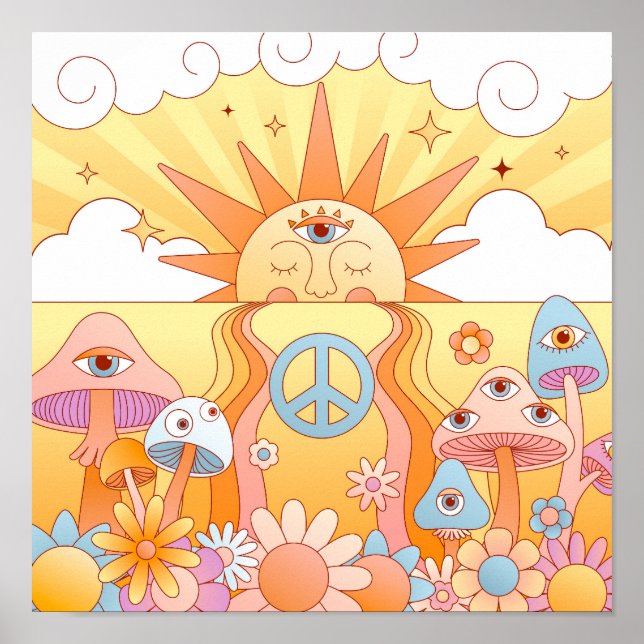 Affiche Rêve psychédélique d'été (Devant)