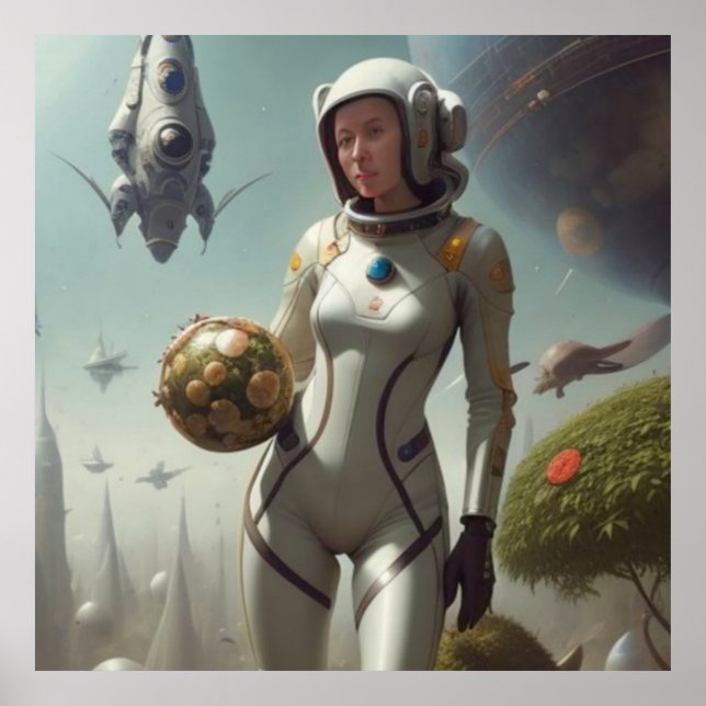 AFFICHE RÉVEIL DANS L'ESPACE EXTÉRIEUR 2 (Devant)