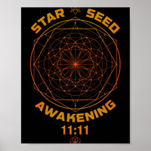 Affiche Réveil de la graine stellaire 1111 Géométrie sacré