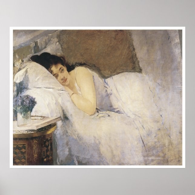 Affiche Réveil du matin 1877-78, Eva Gonzales (Devant)