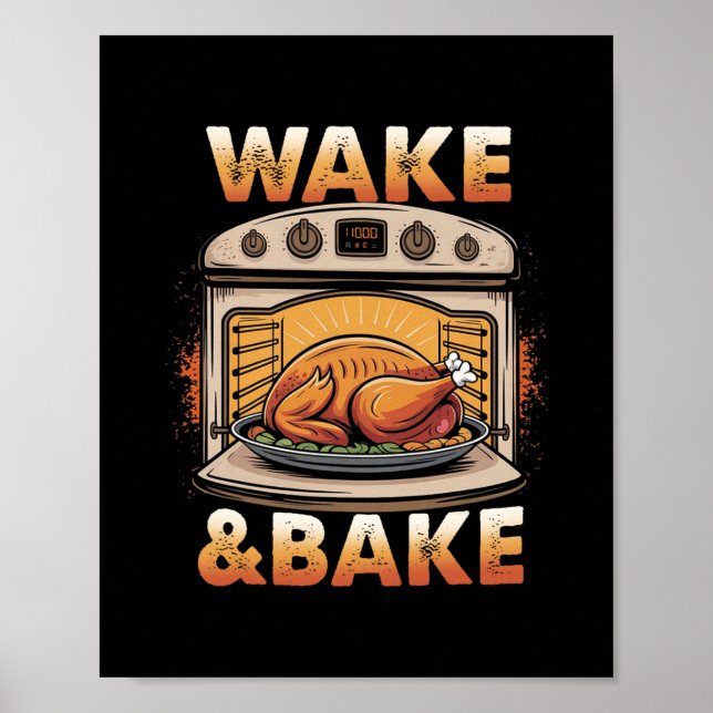 Affiche Réveil et levain drôle Ker mème Thanksgiving  (Devant)