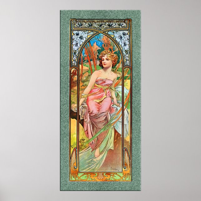 Affiche Réveil matinal par Alphonse Mucha (Devant)