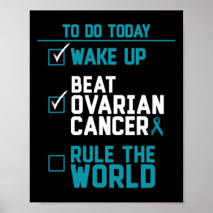 Affiche Réveillez-vous, battez le cancer de l'ovaire, régl