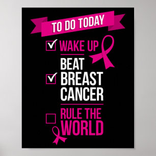 Affiche Réveillez-vous, battez le cancer du sein, réglez l