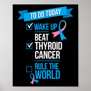 Affiche Réveillez-vous battre le cancer de la thyroïde dom