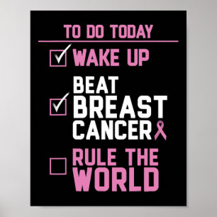 Affiche Réveillez-Vous Battre le Cancer du Sein Règne sur