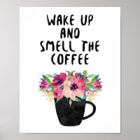 Réveillez-vous et sentez le café, imprimé café