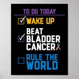Affiche Réveillez-vous vaincre le cancer de la vessie Règl