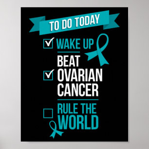 Affiche Réveillez-vous vaincre le cancer de l'ovaire Règle