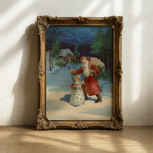 Affiche Réveillon de Noël   Vintage