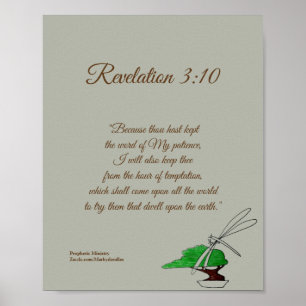 Affiche Révélation 3:10 (KJV)