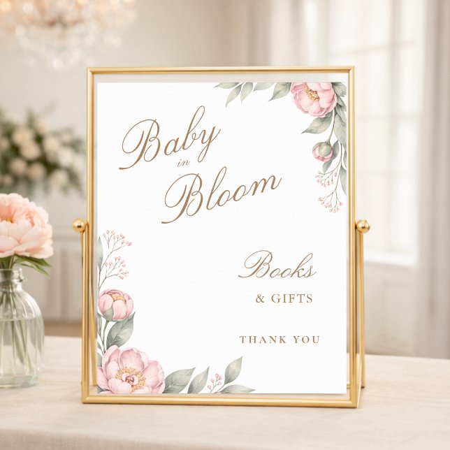 Affiche Révélation de la future maman en fleurs pour la ba (Créateur téléchargé)
