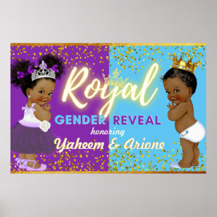 Affiche Révélation élégante de genre royal africain Violet