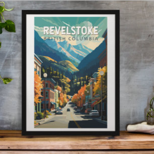 Affiche Revelstoke Canada Travel Art Vintage