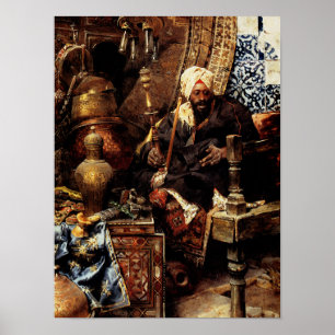 Affiche Revendeur arabe parmi ses antiquités