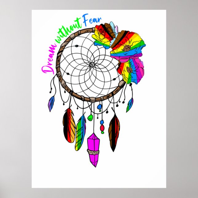 Affiche Rêver sans crainte - LGBTQ+ Dream Catcher (Devant)