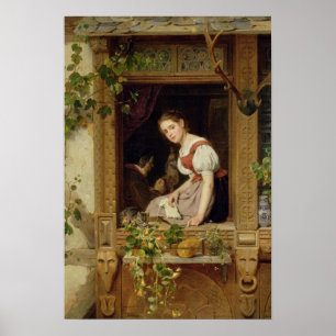 Affiche Rêver sur le rebord de fenêtre