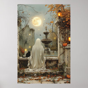 Affiche Rêverie au Clair de Lune dans le Jardin Oublié