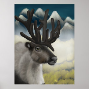 Affiche Reverie d'automne : Reindeer majestueux