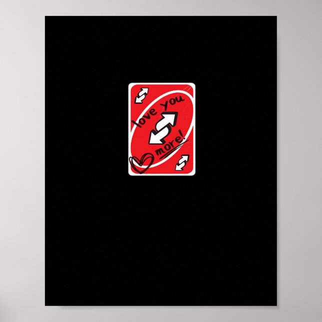 Affiche Reverse Card Love You More Funny Playful Style  (Devant)
