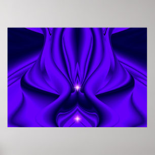 Affiche Rêves d'arc-en-ciel de fleurs violettes, deux étoi