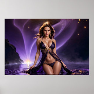 Affiche Rêves de la femme séduisante des eaux violettes 2