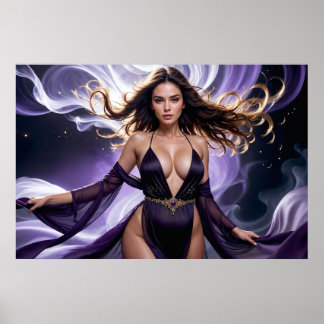 Affiche Rêves de la femme séduisante des eaux violettes 4