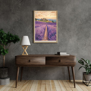 Affiche Rêves de Lavande – Campagne Vintage Provence