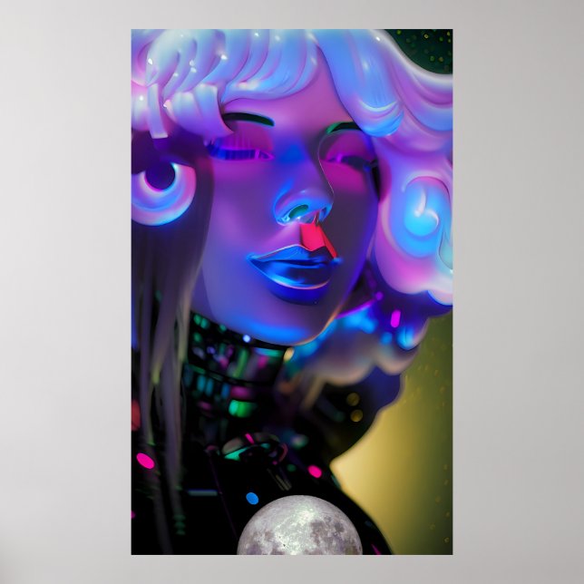 Affiche Rêves d'une humeur si bleue - Ken Gage Art (Devant)