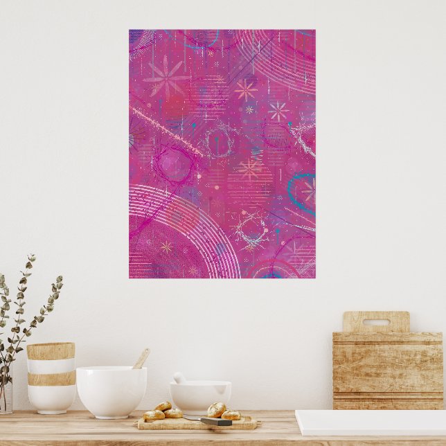 Affiche Rêves roses abstraits  (Cuisine)