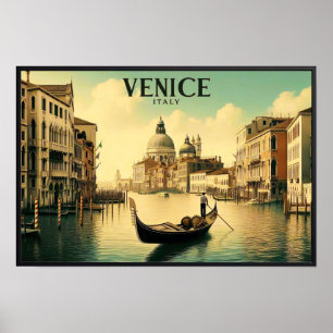 Affiche Rêves vénitiens : Venise Italie Vintage voyage