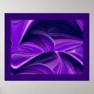 Affiche Rêves violets, Art de fantaisie abstrait arc-en-ci