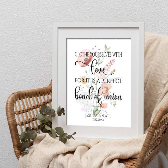 Affiche Revêtez-vous d'amour, Lien Parfait (Créateur téléchargé)