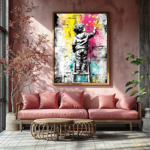 Affiche Rêveur Urbain Moderne Art Contemporain de Mur