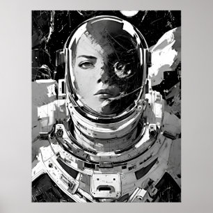 Affiche Rêveuse galactique : Astronaut Girl