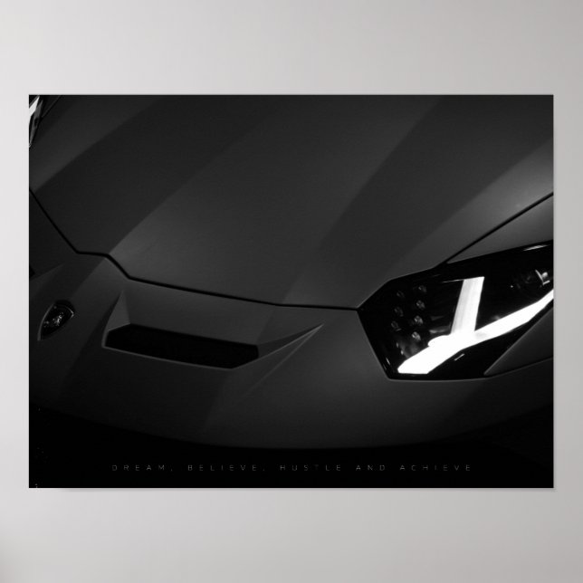 Affiche Rêvez, croyez, Hustle et atteindre | Motivation (Devant)