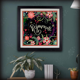 Affiche Revigorer Floral Plutôt Inspirant
