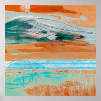 Affiche Révision de la méditation 1 - Peinture paysagère A