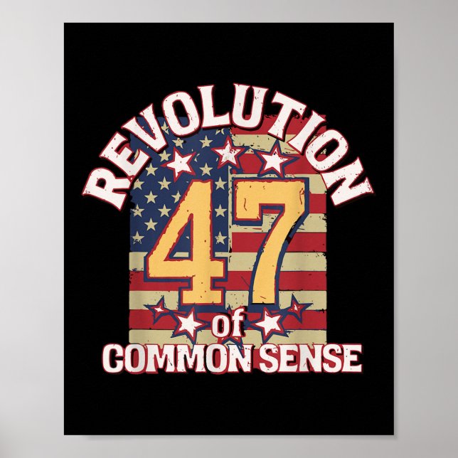 Affiche Révolution Du Bon Sens Trump 47 Président (Devant)