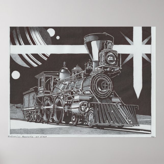 Affiche Révolution industrielle la nuit (Devant)