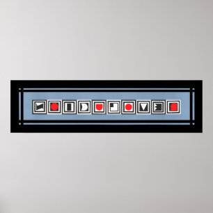 Affiche RÉVOLUTION noir gris rouge