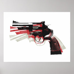 Affiche Revolver on White