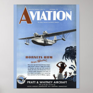 Affiche Revue de couverture de l'avion vintage Aviation