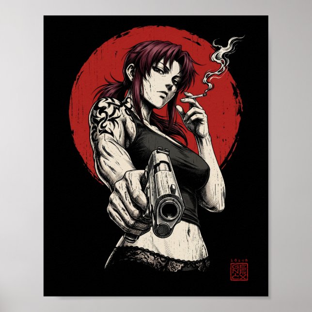 Affiche Revy de style japonais (Devant)