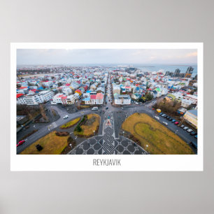 Affiche Reykjavik, Islande