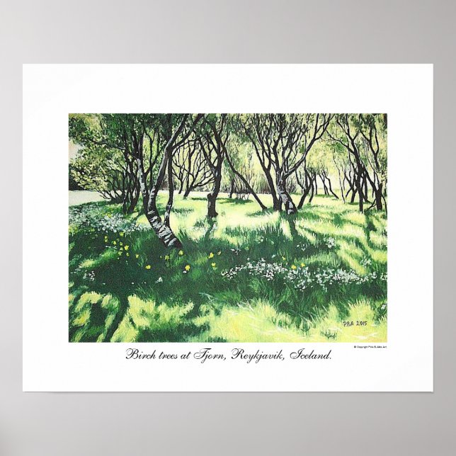 Affiche Reykjavik Islande paysage art par Pola.B.Alex (Devant)