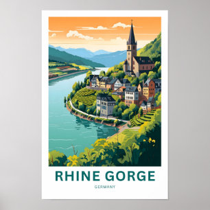 Affiche Rhin Gorge Allemagne Imprimer
