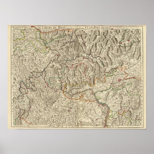 Affiche Rhine River Valley (Devant)